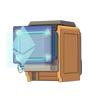 Illustration of a futuristic computer/device.