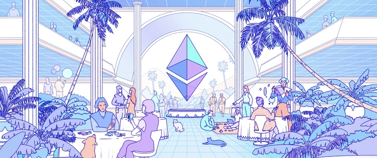 1 An illustration of a futuristic city, representing the Ethereum ecosystem.
